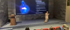 Assistant Professor Lamiya Ashraf Mowla delivering CASSA's second colloquium on early galaxy formation