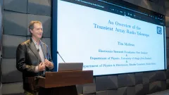 Dr. Tim Molteno leading the five-day CASSA workshop “Installing a Radio Telescope to Image the Invisible,” which kicks off the installation of the START/TART radio telescope at IUB