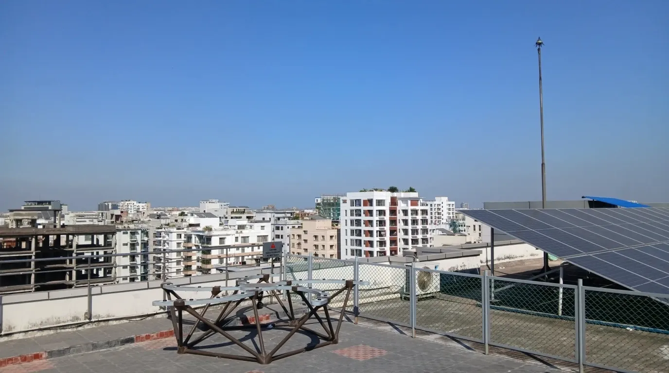 START, Bangladesh's first Transient Array Radio Telescope, a 24-antenna array installed on the rooftop of IUB's 10-storey academic building